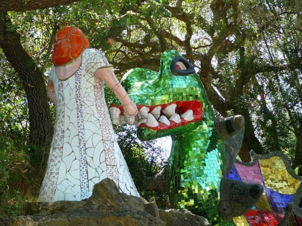 Tarot card Strength from Niki de Saint Phalle Tarot Garden